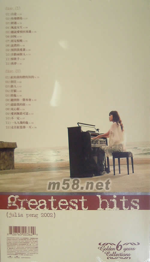 暢情錄 6年暢銷情情歌全記錄 GREATEST HITS專輯背面圖片