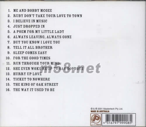 THE COUNTRY COLLECTION(鄉村音樂專輯)專輯背面圖片