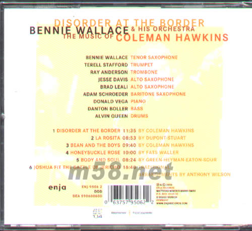 魅力爵士演奏會DISORDER AT THE BORDER專輯背面圖片