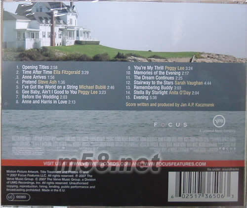 EVENING 夜幕電影原聲專輯背面圖片