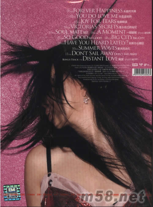 STAR(臺灣版)專輯背面圖片