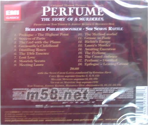 PERFUME A STORY OF A MURDERER香水 電影原聲專輯背面圖片