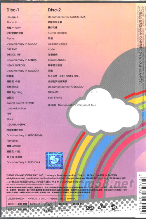 NEVER ENDING WONDERFUL STORY 永不結(jié)束的美好故事 (海外版DVD)專輯背面圖片