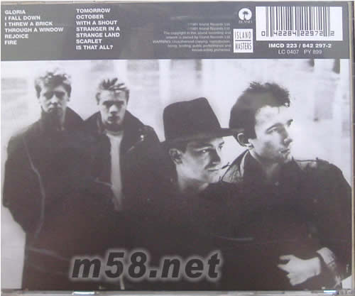 OCTOBER專輯背面圖片