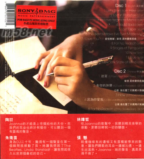 Start From Here專輯背面圖片