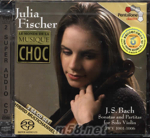 巴哈小提琴無伴奏變奏曲與奏鳴曲 SACD專輯正面圖片