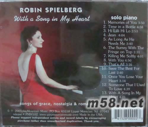 With a Song in My Heart專輯背面圖片