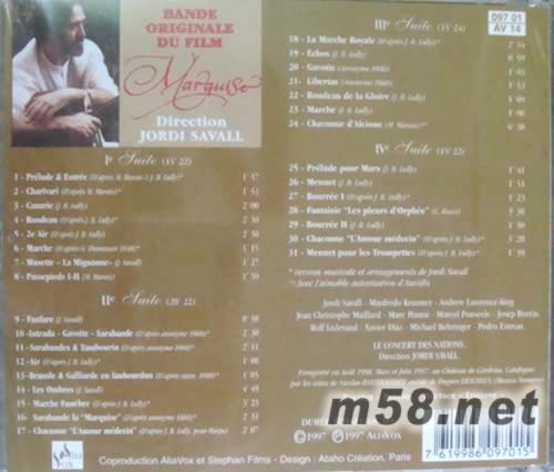 Marquise路易十四的情婦 瑪姬絲 電影原聲專輯背面圖片