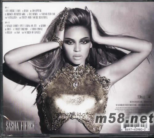 雙面碧昂絲I Am... Sasha Fierce Deluxe Edition(香港特別版)專輯背面圖片