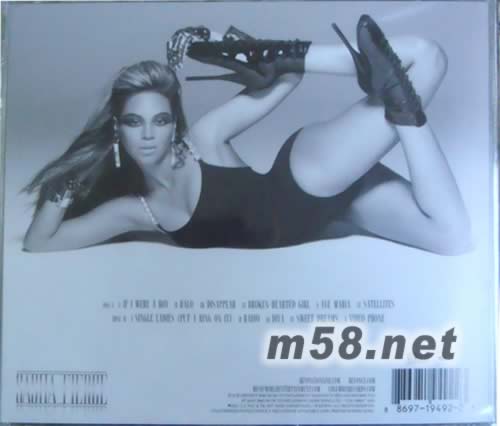 雙面碧昂絲I Am... Sasha Fierce專(zhuān)輯背面圖片