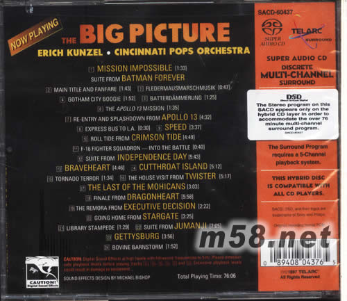 THE BIG PICTURE大電影SACD專輯背面圖片