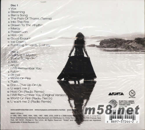 CLOSER THE BEST OF SARAH MCLACHLAN(2CD美國(guó)版)專輯背面圖片