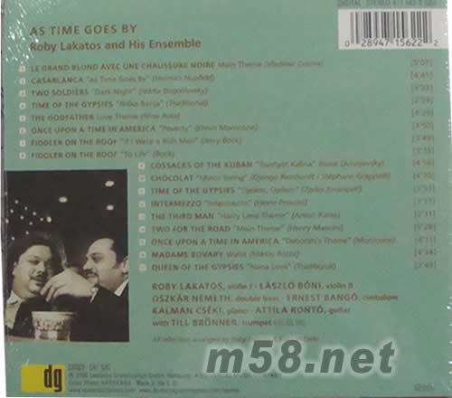 As Time Goes By 時光流逝專輯背面圖片