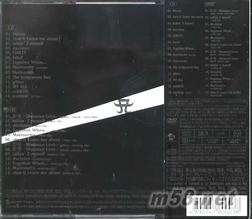 GUILTY(CD+DVD香港版)專輯背面圖片