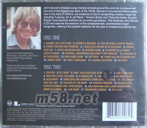 THE ESSENTIAL(鄉村民謠)專輯背面圖片