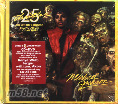 THRILLER 顫栗(CD+DVD 25周年紀念EU版) 送寫真專輯正面圖片