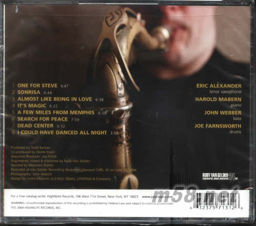 DEAD CENTER專(zhuān)輯背面圖片