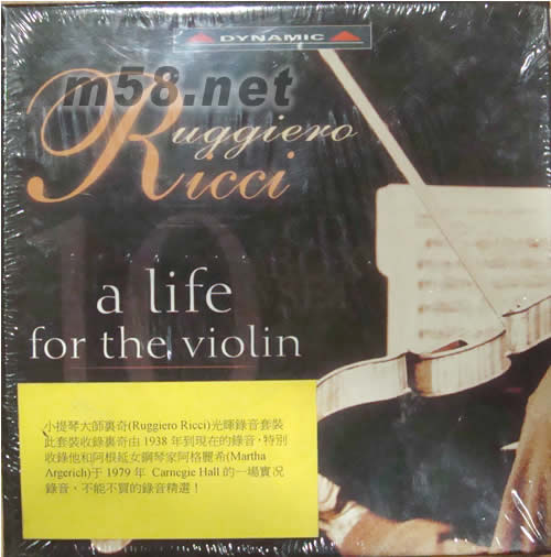 為小提琴而生A LIFE FOR THE VIOLIN小提琴大師里奇光輝錄音全集(小提琴10CD套裝)專輯正面圖片