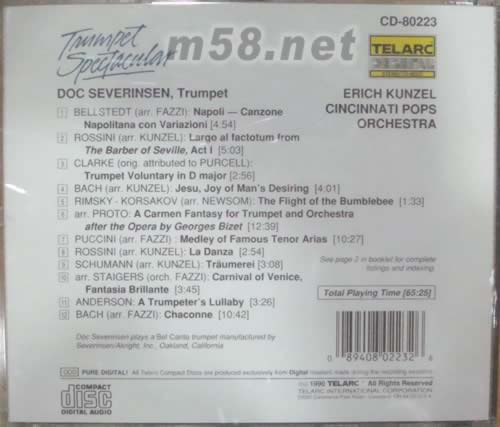 Trumpet Spectacular 輝煌壯麗的小號專輯背面圖片