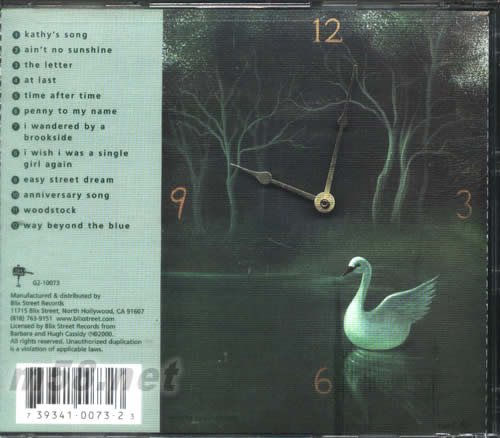 一次又一次 Time After Time專輯背面圖片