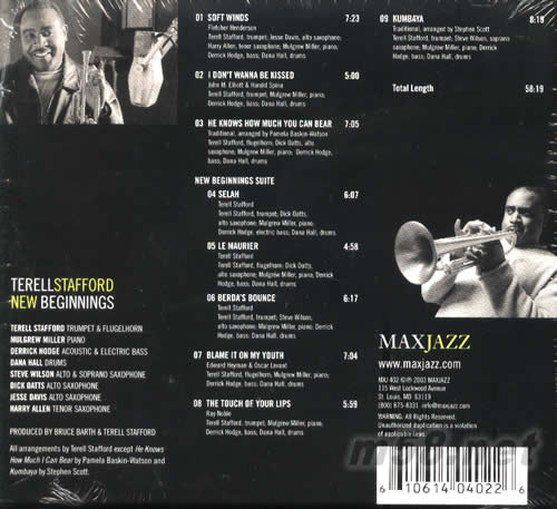 NEW BEGINNINGS專輯背面圖片