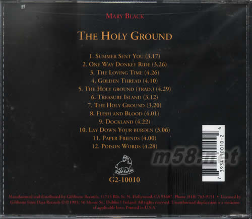 THE HOLY GROUND專輯背面圖片