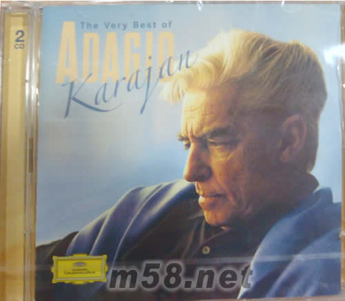 精選卡拉揚(yáng)THE VERY BEST OF ADAGIO KARAJAN 卡拉揚(yáng)柔板精選 2CD(古典愛好者必備)專輯正面圖片