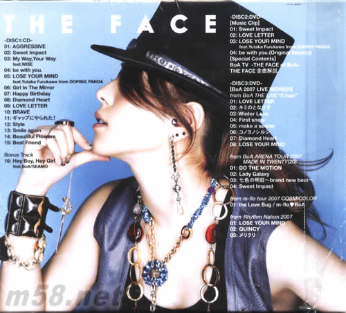 THE FACE (CD+2DVD日本初回版)專輯背面圖片