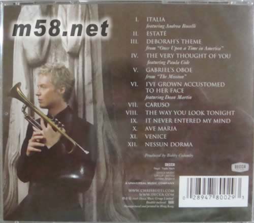 ITALIA(爵士小號(hào)手)(古典愛好者必備)專輯背面圖片