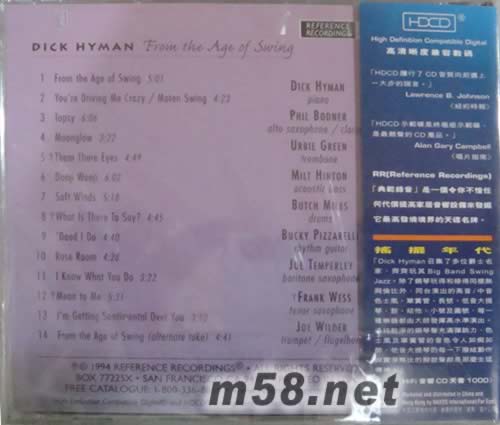 搖擺年代HDCD專輯背面圖片