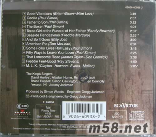 Good Vibrations專輯背面圖片