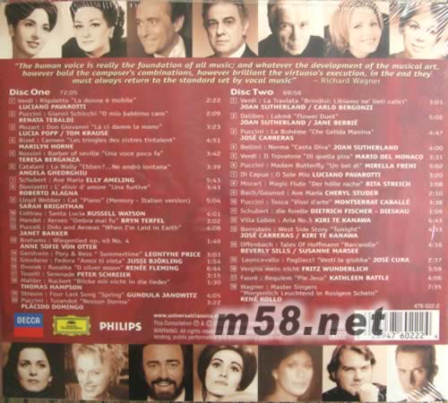 MASTERS OF THE OPERA專輯背面圖片