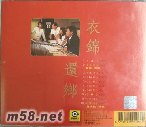 衣錦還鄉(xiāng)專輯背面圖片
