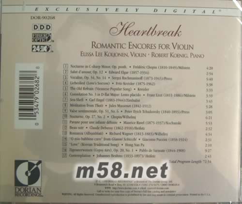 心碎HEARTBREAK專輯背面圖片