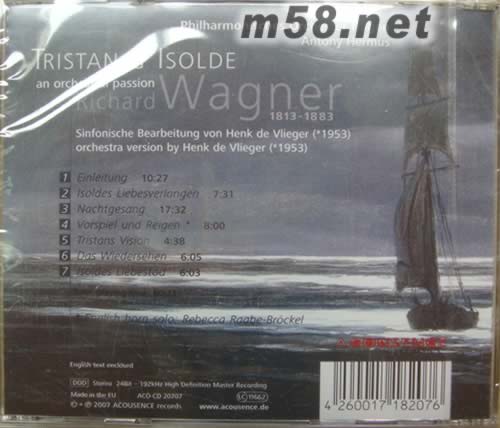 華格納作品WAGNER: TRISTAN & ISOLDE AN ORCHESTRAL PASSIO(現場一樣系列)專輯背面圖片