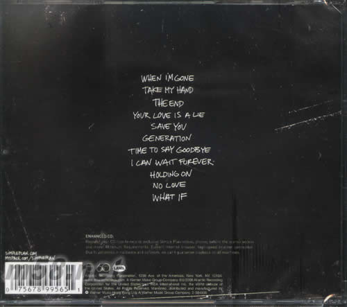 Simple Plan專輯背面圖片