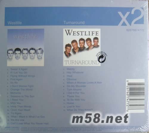 Turnaround X2套裝專輯背面圖片