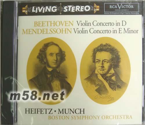 貝多芬&孟德?tīng)栱?小提琴協(xié)奏曲Violin Concertos海菲茲小提琴專(zhuān)輯正面圖片