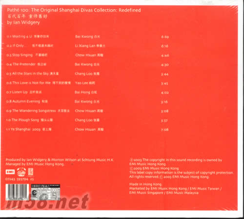 百代百年重修舊好專輯背面圖片