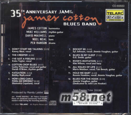 35th Anniversary Jam專輯背面圖片