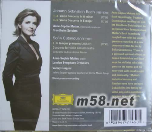 BACH Violin Concerto No.1-2 巴哈 第一 二號(hào)小提琴協(xié)奏曲專輯背面圖片