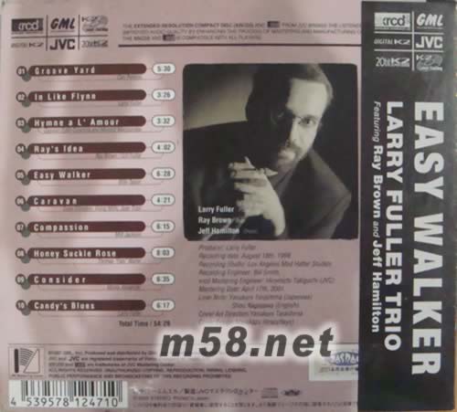 EASY WALKER LARRY FULLER TRIO 爵士三重奏XRCD專輯背面圖片