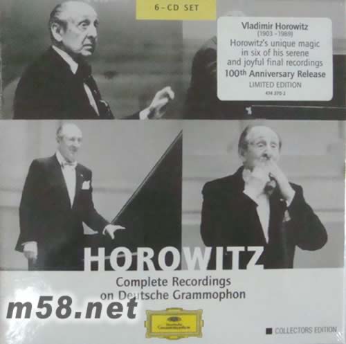 霍羅維茲在 DG的錄音全集(6CD套裝)專輯正面圖片