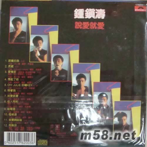 說愛就愛(環球復黑王)專輯背面圖片