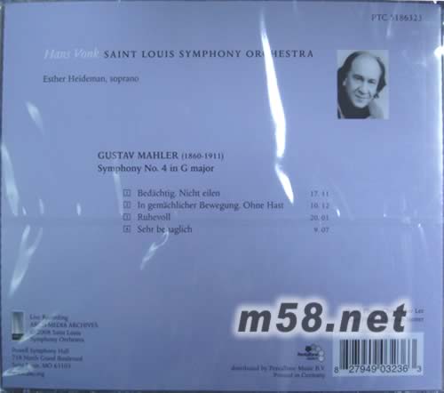 Mahler Symphony No. 4 in G major SACD專輯背面圖片