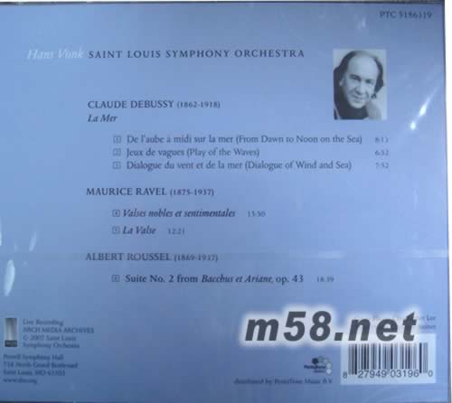 DEBUSSY RAVEL ROUSSEL SACD專輯背面圖片