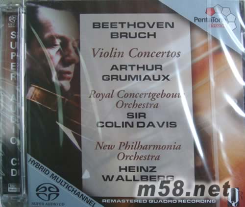 貝多芬:D大調小提琴協奏曲電器布魯赫小提琴協奏曲 SACD專輯正面圖片