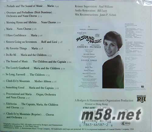 THE SOUND OF MUSIC 音樂之聲 港版專輯背面圖片