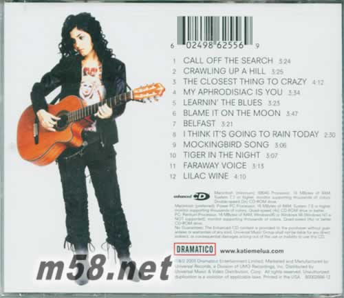 CALL OFF THE SEARCH 美版專輯背面圖片