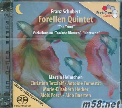 鱒魚五重奏 鋼琴三重奏 長笛與鋼琴變奏曲 SACD專輯正面圖片